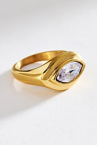 Bezel Marquise Ring