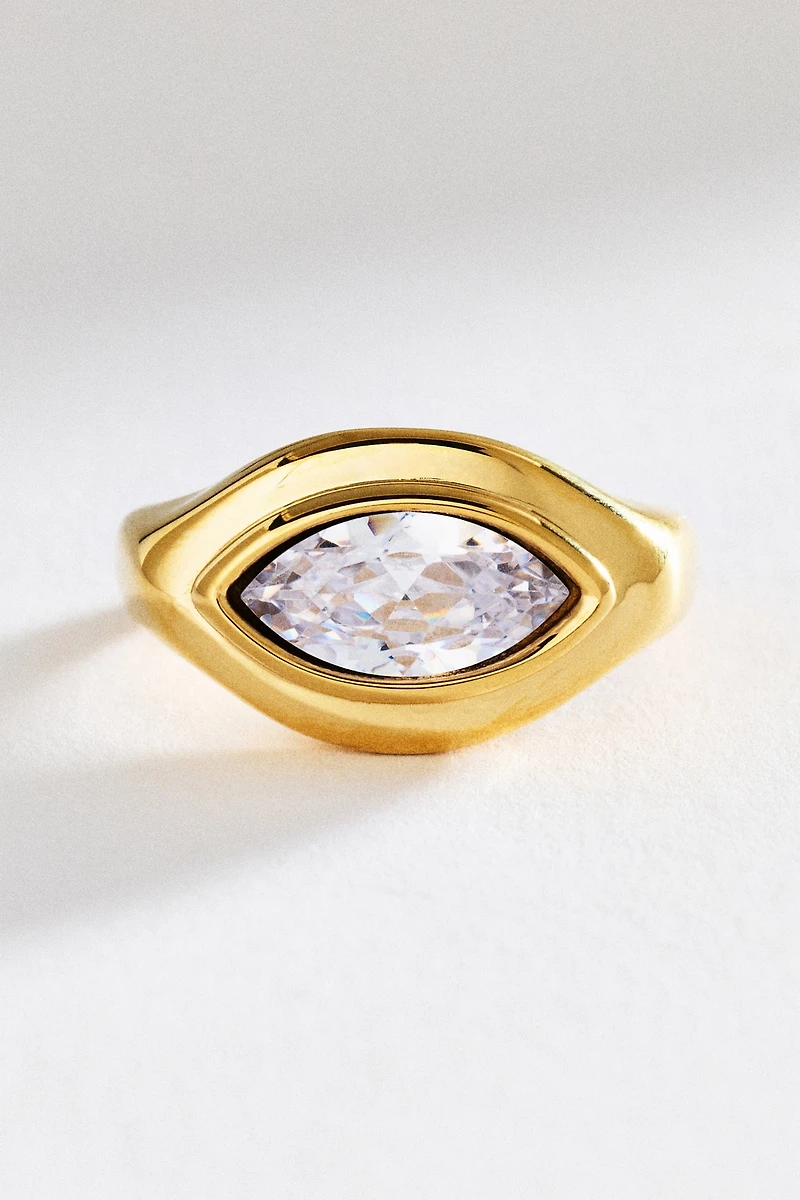 Bezel Marquise Ring