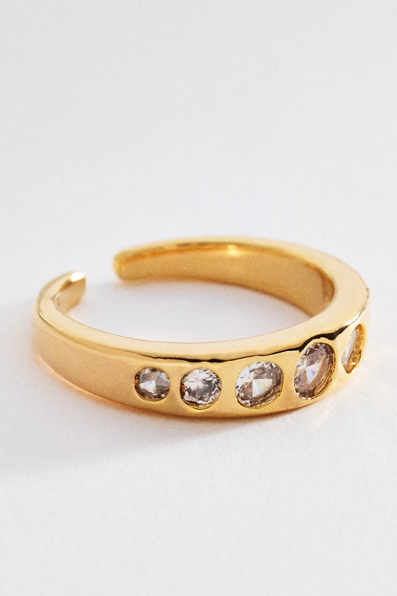 Crystal Bezel Ring