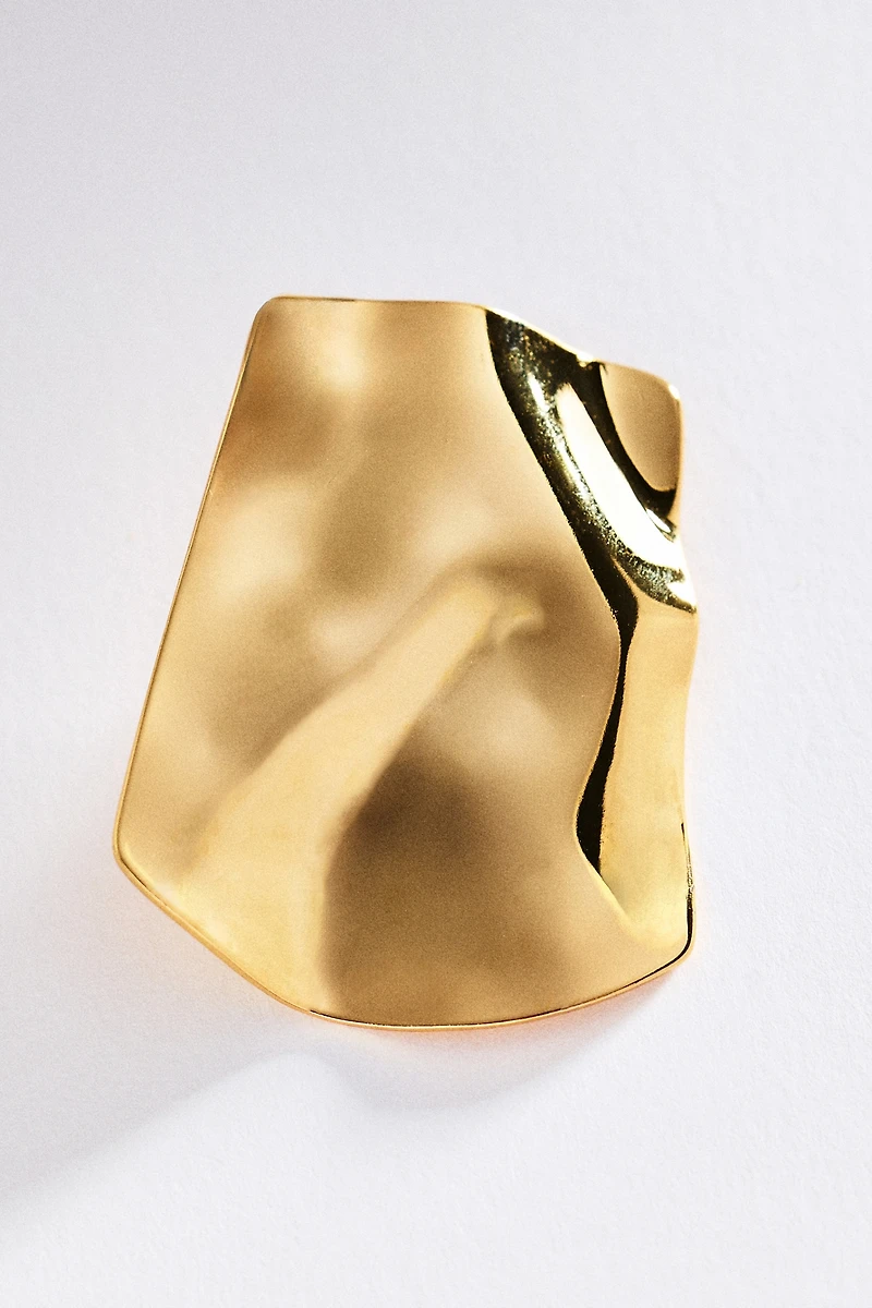Hammered Metal Post Earrings