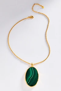 Bohème by Véro Amazonia Necklace with Stone Malachite