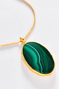 Bohème by Véro Amazonia Necklace with Stone Malachite
