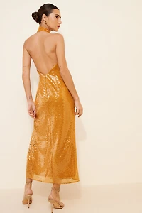 Halston Alva Sequin Midi Dress