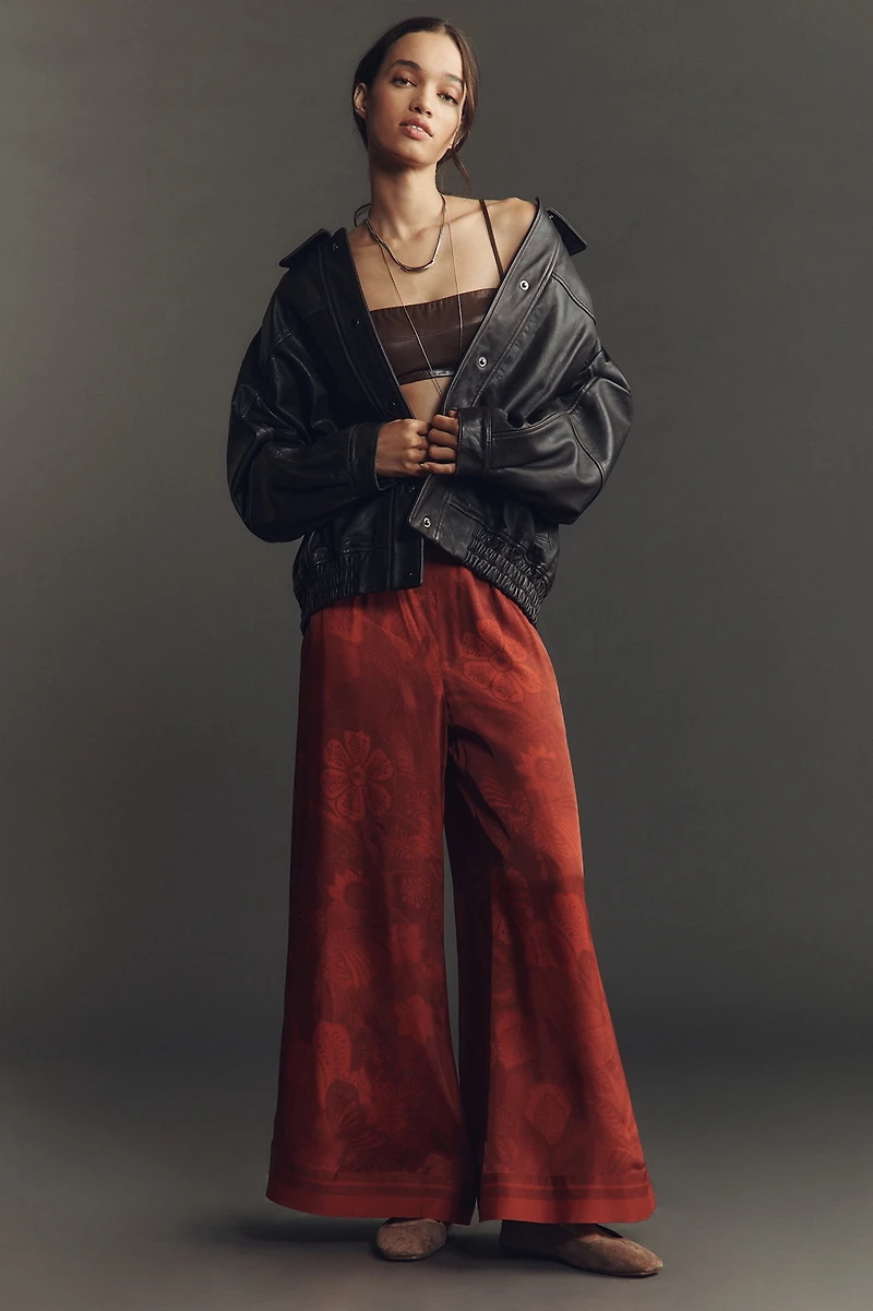 FARM Rio Printed Wide-Leg Pants