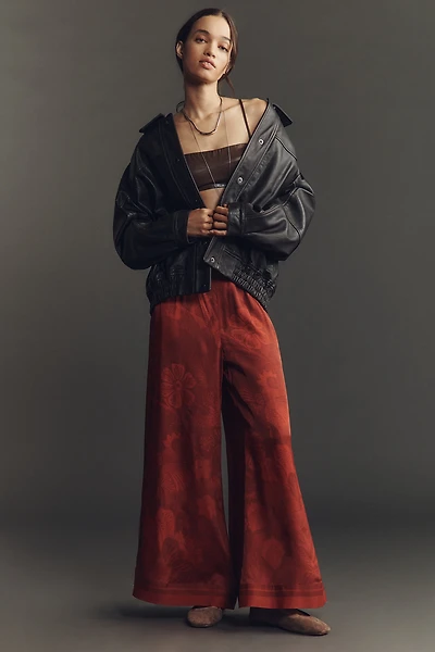 FARM Rio Printed Wide-Leg Pants