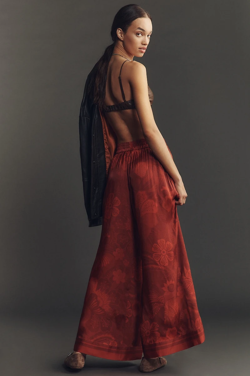 FARM Rio Printed Wide-Leg Pants