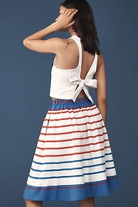 Maeve The Jacie Poplin Printed Knee-Length Skirt
