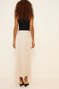 Moon River Button Front Midi Skirt