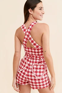 Rachel Antonoff Daisy Gingham Romper