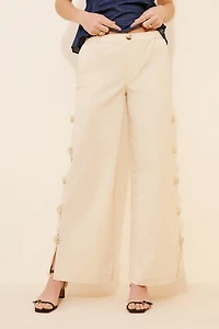 Find Me Now Linen Blend Wide Leg Seam Pants