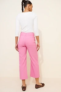 Maeve The Colette Heart Pocket Crop Wide-Leg Pants