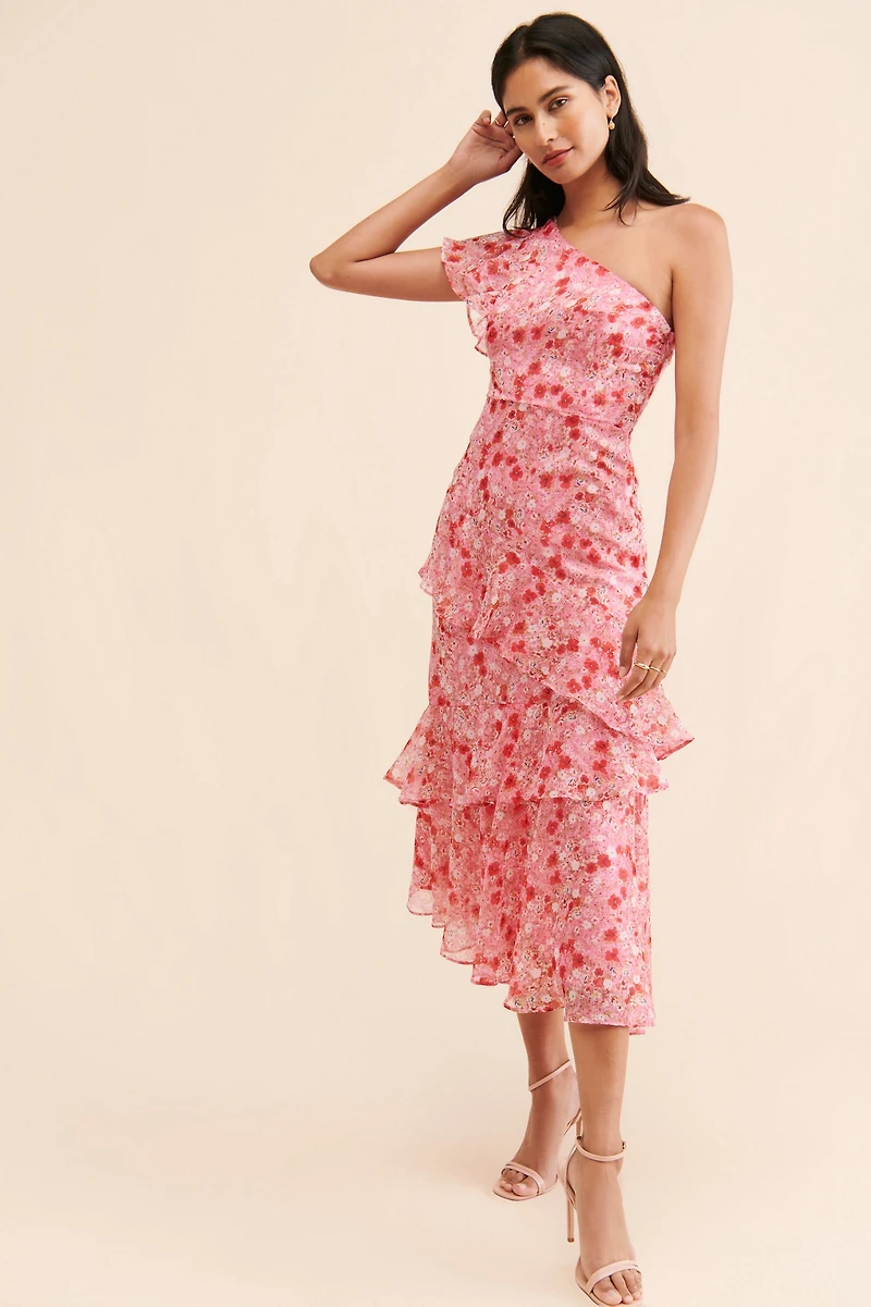 ASTR the Label Victoriana One-Shoulder Dress