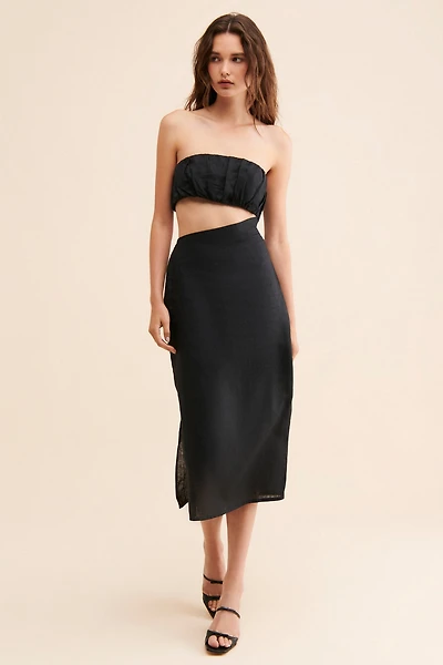 Summer Away Puerto Linen Cutout Dress