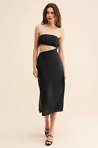 Summer Away Puerto Linen Cutout Dress