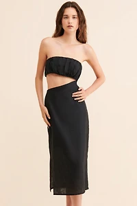 Summer Away Puerto Linen Cutout Dress