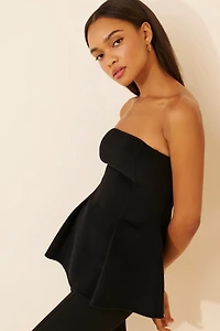 Rue Sophie Ayla Strapless Peplum Top