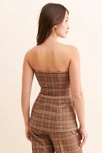 Nuuly x Favorite Daughter Phoebe Plaid Bustier Top