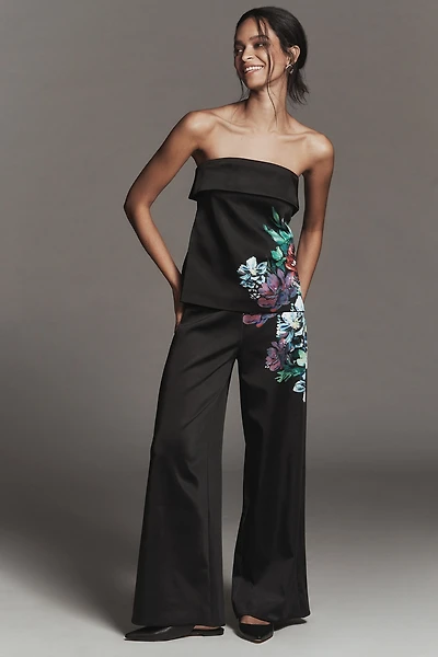 Floral Satin Trousers