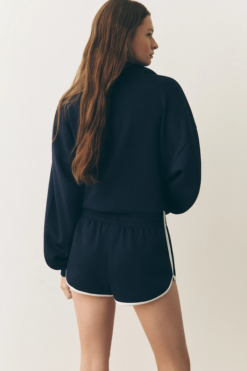 Mare Quarter-Zip Track Sweatshirt and Shorts Set