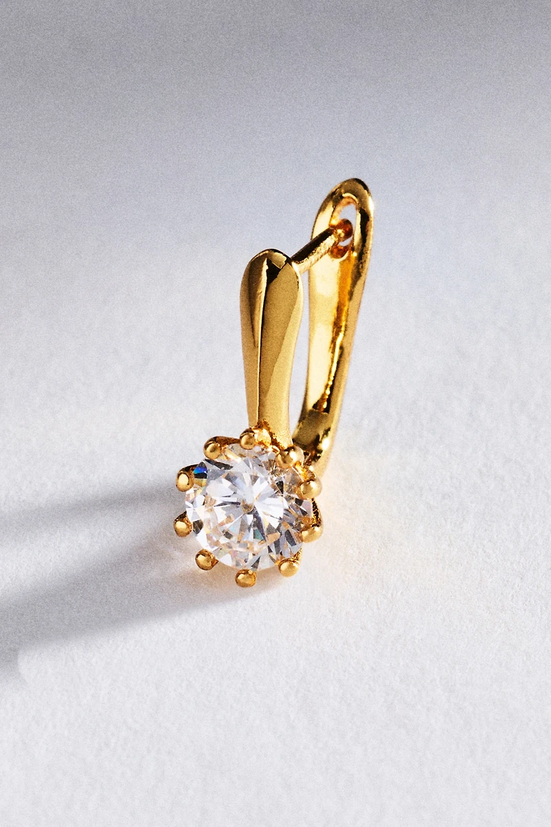 By Anthropologie Solitaire Crystal Drop Earrings