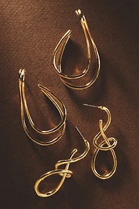 By Anthropologie Abstract Knot Earrings