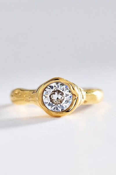 By Anthropologie Organic Bezel Cocktail Ring
