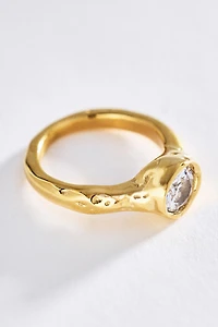 By Anthropologie Organic Bezel Cocktail Ring