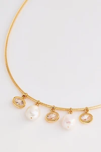 Mixed Pearl Collar Necklace