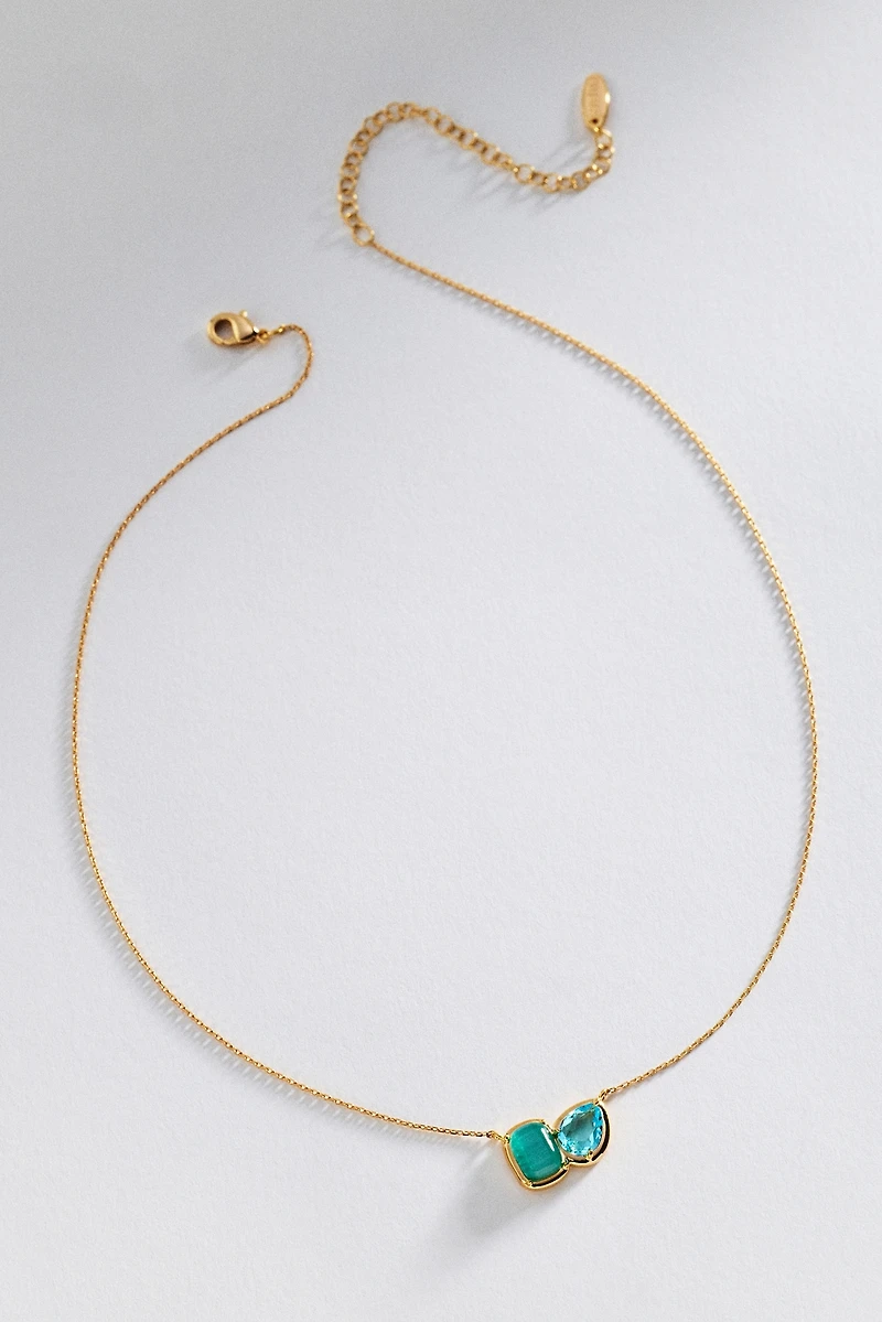 By Anthropologie Delicate Mixed Stone Necklace