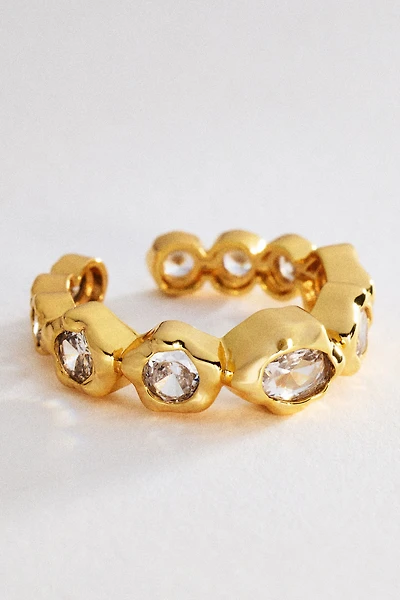 By Anthropologie Crystal Bezel Ring