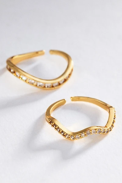 By Anthropologie Wavy Stacking Ring