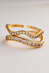 By Anthropologie Wavy Stacking Ring