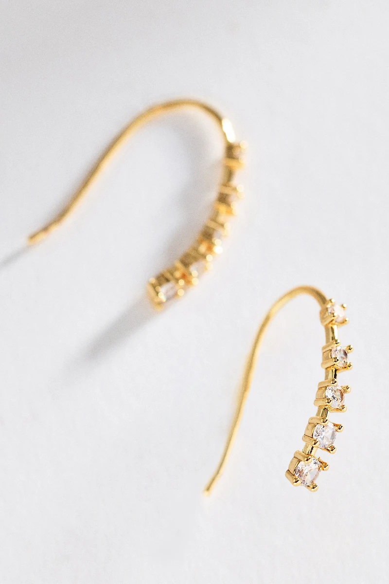 By Anthropologie Crystal Hook Earrings