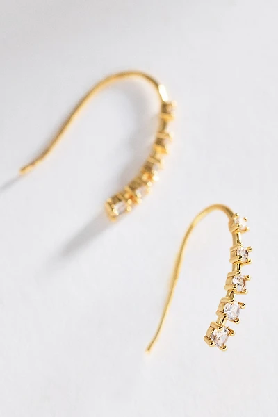 By Anthropologie Crystal Hook Earrings