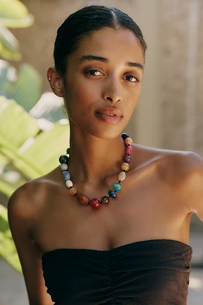 By Anthropologie Beaded Cord Necklace