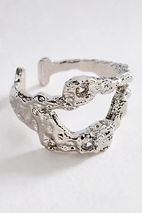 By Anthropologie Molten Crystal Ring