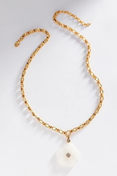 By Anthropologie Pearly Blossomed Pendant Necklace