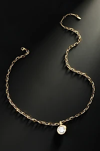 By Anthropologie Demi-Fine Linked Chain Pendant Necklace