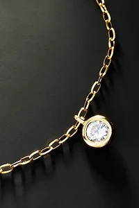 By Anthropologie Demi-Fine Linked Chain Pendant Necklace