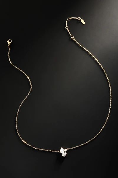 By Anthropologie Demi-Fine Clustered Crystal Necklace