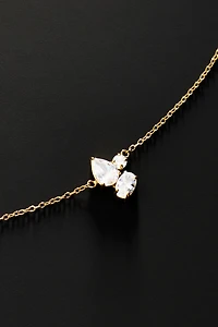 By Anthropologie Demi-Fine Clustered Crystal Necklace