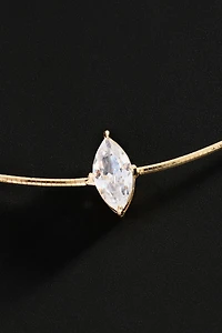 By Anthropologie Demi-Fine Delicate Marquise Pendant Necklace
