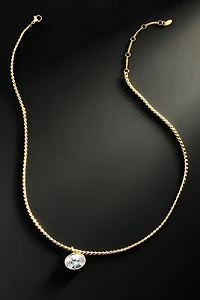 By Anthropologie Demi-Fine Crystal Bezel Necklace