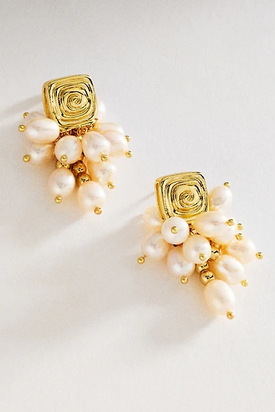 Luv AJ The Seychelles Pearl Statement Stud Earrings