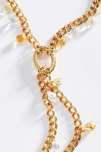 Crystal Drop Lariat Necklace