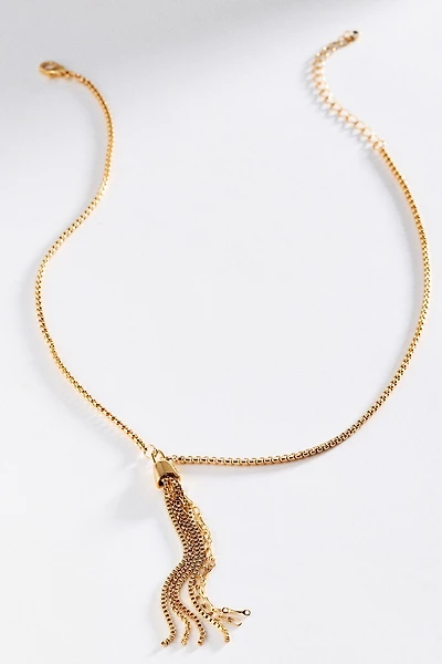 By Anthropologie Fringe Pendant Necklace