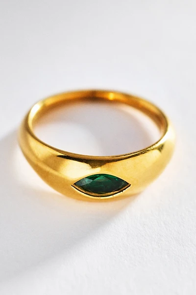 By Anthropologie Crystal Marquise Ring