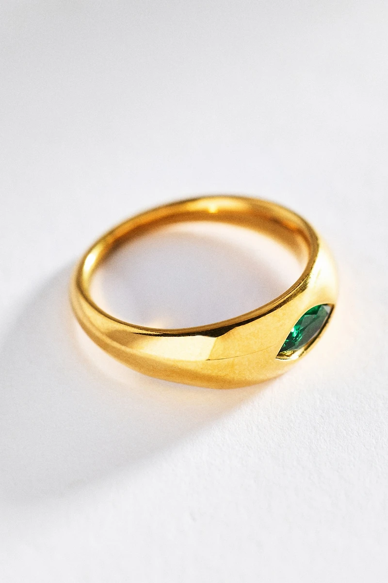 By Anthropologie Crystal Marquise Ring