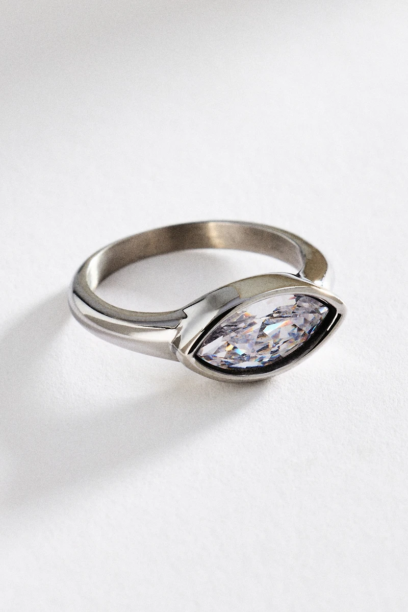 Bezel Oval Stone Ring