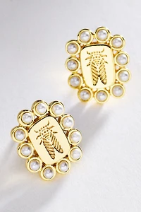 Goldbug Collection Pearl Crest Earrings